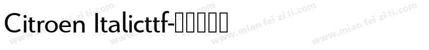 Citroen Italicttf字体转换